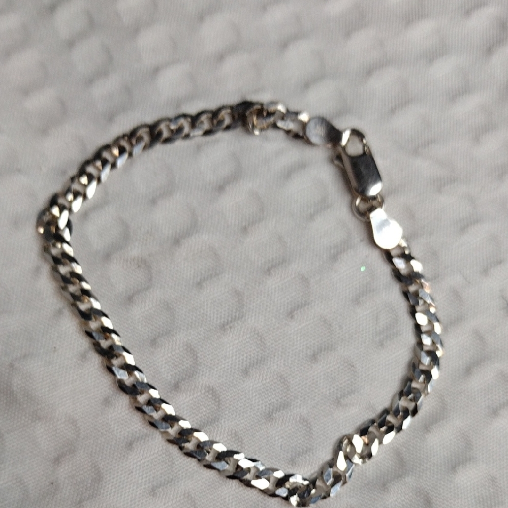 Sterling Silver Italy 925 Chain Bracelet In Giftbox View 3
